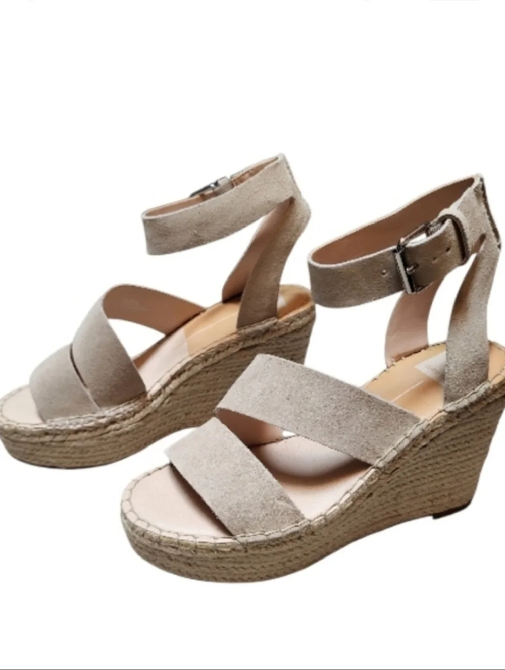 Dolce Vita Tan Suede Shayla Espadrille Wedge Sandals - Size 8.5M